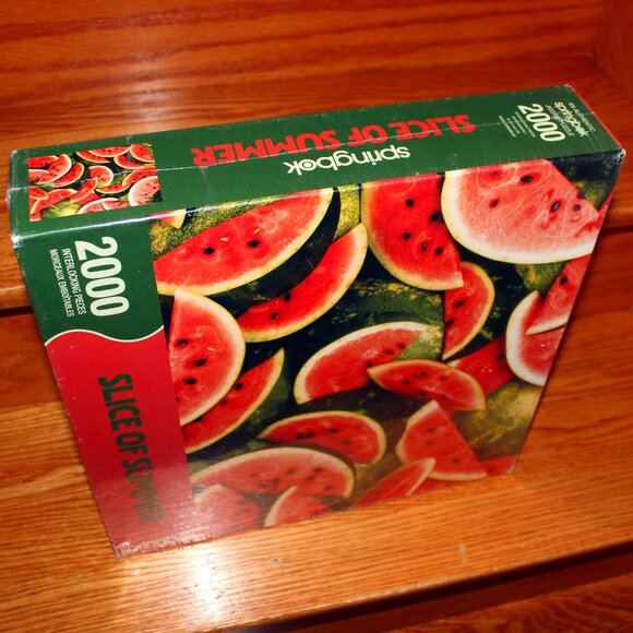 3/$88❤️sealed vintage 2003 SLICE OF SUMMER Springbok puzzle Watermelon Mosaic - Picture 2 of 7